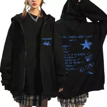 Hit Me Hard and Soft 2024 Tour Zipper Hoodie Мужская Женская Мода Harajuku Кардиган Толстовка Большие Повседневные Куртки Уличная Одежда S