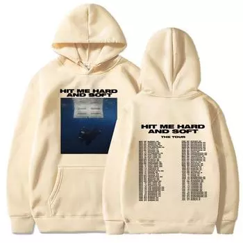 Hit Me Hard And Soft Tour Hoodies Осень Зима Мужчины Женщины Длинные рукава Толстовки Harajuku Удобные пуловеры S