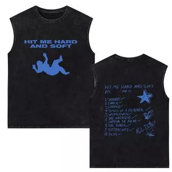 Hit Me Hard and Soft Tour Винтажные потертые майки для мужчин и женщин, свободная хлопковая майка без рукавов S
