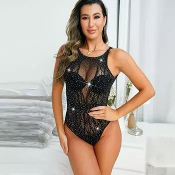 «Хит продаж, цельное бикини-белье из жаккардового ромбовидного хлопка 9207» One size