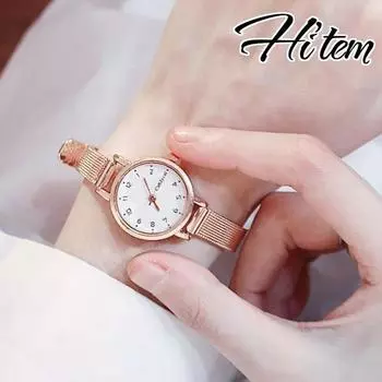 Хит, простые золотые часы с цепочкой, популярные корейские часы