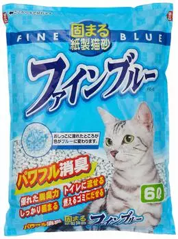 Hitachi Kako Hardening Paper Cat Litter Fine Blue Large