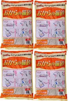 Hitachi Kako Okara cat litter 6L x 4 pieces (case sold)