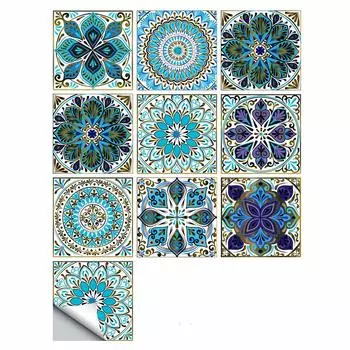 Hitasi Tile Wallpaper Set of Stylish Tile Wall Mosaic Plate Made of Heat Stain Self Safe for Atmos DIY Wallpaper Decoration 20 Stickers, Stickers,