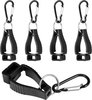 Hitchlike Glove Set of 2024 Improved Glove Lost Work Workman Towel One Side Carabiner High Strength Holder, 5, Carabiner, Clip, Multi-Clip Carabiner,