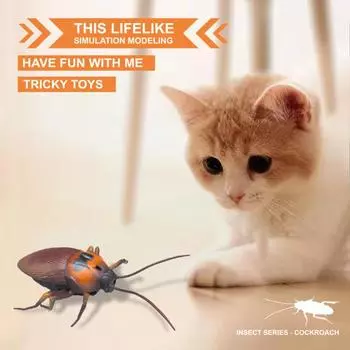 Хитрая игрушка, индукционная игрушка для предотвращения препятствий, таракан, божья коровка, Хэллоуин, страшная игрушка, игрушка для домашних животных Induction ladybird
