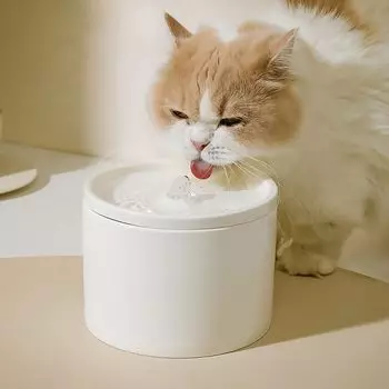 Hive Mind Ceramic Автоматическая циркуляция для домашних животных Тихая Автоматическая Мощность 1000 мл Основная Поилка, Тип, Насос, Выкл, Керамическая, (Белый, Единица) белый