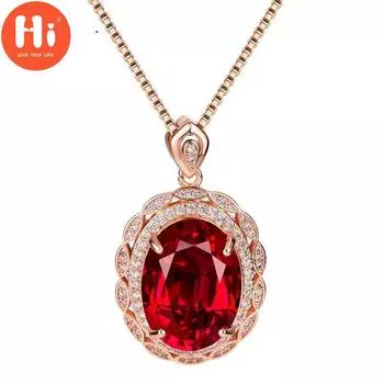 HiWomen ожерелье кулон циркон модный подарок красный