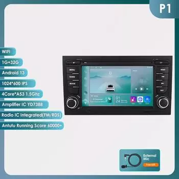 Hizpo 4G-LTE Carplay 7-дюймовый Android автомобильный радиоприемник GPS для A4 B9 B8 B7 B6 S4 RS4 SEAT Exeo Мультимедиа RDS 2din Автомагнитола Стерео Видео Интеллектуальная навигация P1 4Core 1G 32G