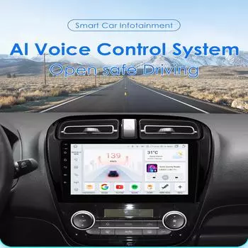 Hizpo Carplay 4G 2Din Android 13 автомобильное радио для Mitsubishi Mirage 2012-2023 Space Star для Dodge Attitude мультимедийный видеоплеер интеллектуальный экран P1L 4Core 1G 16G