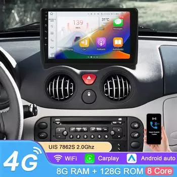 Hizpo Carplay 4G 2Din Android 13 автомобильное радио для Citroen C2 2002 - 2006 Citroen C3 мультимедийный видеоплеер интеллектуальный экран GPS DSP WIFI Автомагнитола SWC P1L 4Core 1G 16G