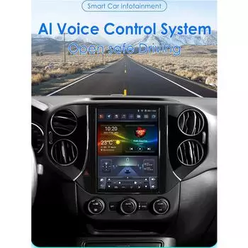 Hizpo Carplay 4G 9,7-дюймовый экран Tesla Style 2Din Android 13 автомобильное радио для Volkswagen Tiguan 1NF 2007-2016 Мультимедиа Видео GPS RDS Интеллектуальный экран P1L 4Core 1G 16G