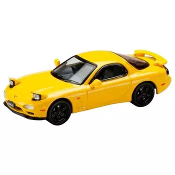 HJ64 1/64 Мазда RX-7 (ФД3С) ТИП RS-R /Роторный двигатель, автомобиль ограниченной серии в честь 30-летия, цвет «солнечные лучи», готовый продукт