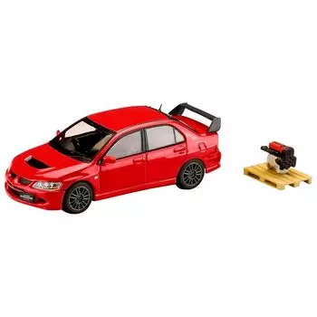 HJ64 1/64 mitsubishi lancer evolution 8 MR GSR С моделью дисплея двигателя, цвет красный, готовый продукт