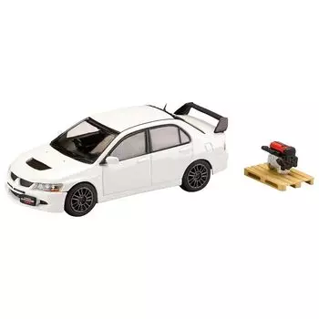 HJ64 1/64 mitsubishi lancer evolution 8 MR GSR With engine display model white solid Finished product