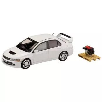 HJ64 1/64 mitsubishi lancer evolution 9 GSR С моделью двигателя, белый сплошной Готовый продукт