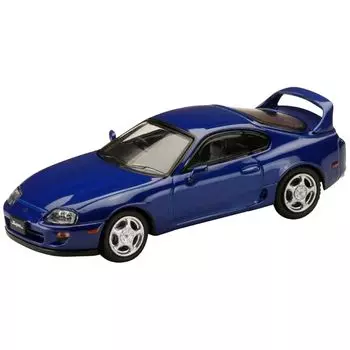 HJ64 1/64 toyota supra RZ (JZA80) With active spoiler parts blue mica metallic Finished product