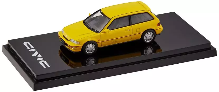 HJ64 Honda CIVIC SiR II Желтый Готовый продукт HJ641031AY 1/64 (ЭФ9) (Пользовательский цвет) жёлтый
