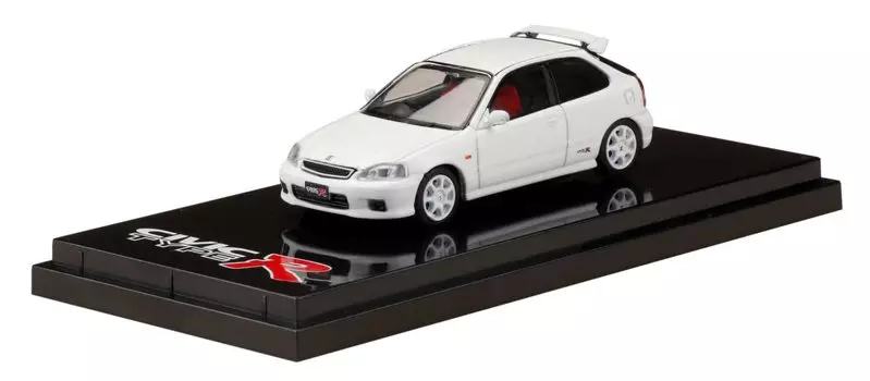 HJ64 Honda Civic TYPE R Championship White Completed Product with Engine Display Model 1/64 (EK9)