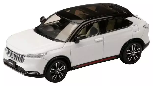 HJ64 Honda VEZEL HEV PLaY Premium Sunlight White Pearl Готовый продукт HJ642071SW 1/64 e