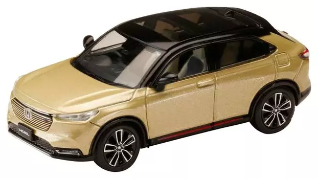 HJ64 Honda VEZEL HEV PLaY Sand Khaki Pearl Finished Product HJ642071K 1/64 e