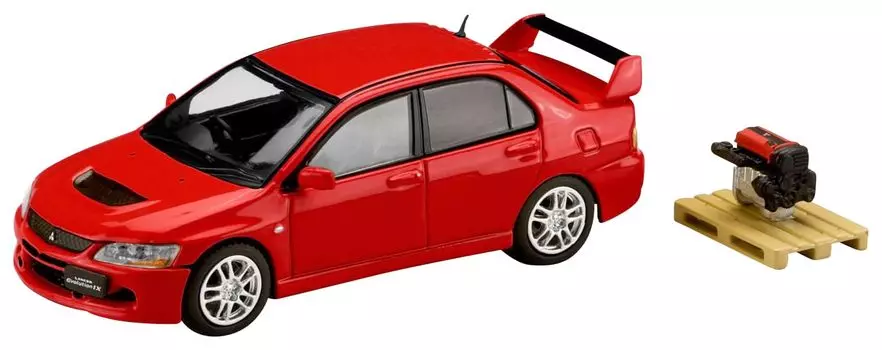 HJ64 Mitsubishi Lancer Evolution 9 GSR с дисплеем двигателя черная слюда готовая модель 1/64,