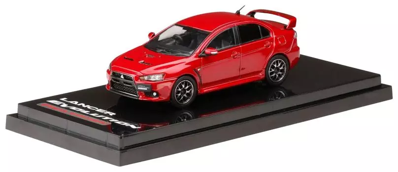 HJ64 Mitsubishi Lancer Evolution X FINAL EDITION с моделью двигателя. Готовый продукт. Красный металлик, масштаб 1/64.