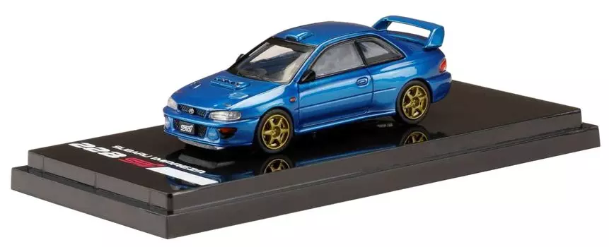 HJ64 Subaru Impreza 22B STi Version Rally Base Hand Drive Sonic Blue Mica Готовый продукт HJ641041RBL 1/64 (GC8 модифицированный) Автомобиль/слева