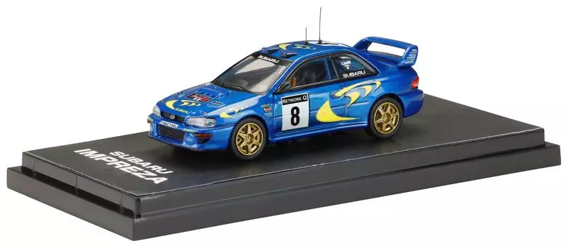 HJ64 Subaru Impreza WRC Завершенное изделие 1/64 1997#8 (РАЛЛИ RAC) синий