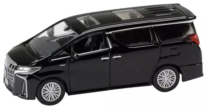 HJ64 Toyota Alphard Hybrid с черным покрытием, масштаб 1/64 (H30W) / люк на крыше,