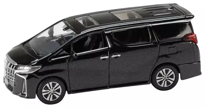 HJ64 Toyota Alphard Sparkling Black Pearl Crystal Shine, готовый продукт с люком на крыше 1/64 (H30W) /