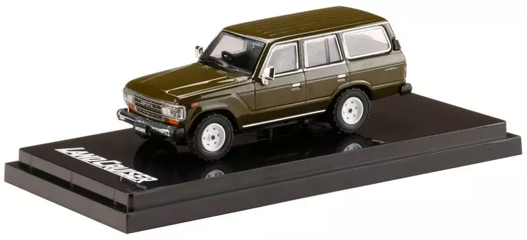 HJ64 Toyota Land Cruiser 60 GX 1988 Зеленый Готовый Продукт 1/64 зелёный