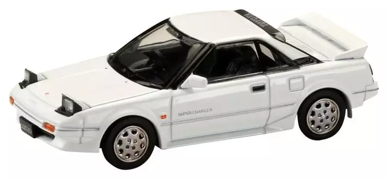 HJ64 Toyota MR2 SUPER CHARGER 1986 Super White II Finished Product 1/64 1600G-LIMITED