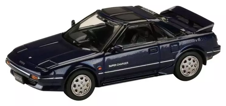 HJ64 Toyota MR2 SUPER CHARGER 1988 T BAR ROOF Blue Mica Finished Product 1/64 1600G-LIMITED