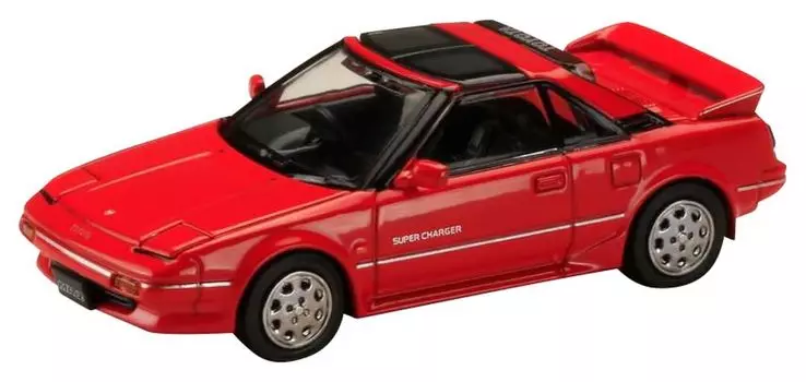 HJ64 Toyota MR2 SUPER CHARGER 1988 T BAR ROOF Super Red II Готовый продукт 1/64 1600G-LIMITED