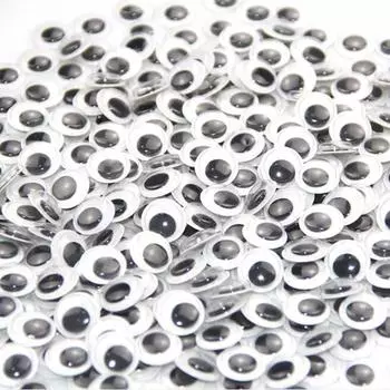 HJ Black Doll Eyes Moving Eyes Paste Doll Eyes Doll Eyes Toy DIY Handmade (8mm, 2000pcs)