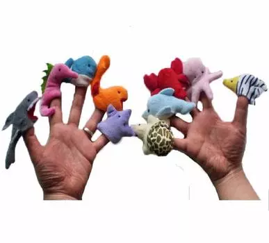 HJ Finger Puppet Animal Fish Finger Puppet Toy Finger Puppet Animal Baby Toy Educational Toy Story Fabric of (Набор 20)