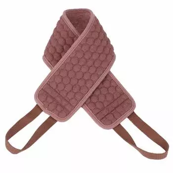 HJ Скраб для мытья спины, скраб для тела, отшелушивающее мягкое полотенце с ручкой (Набор 2, Коричневый)