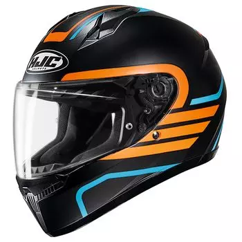HJC HELMETS Мотоциклетный шлем с полной вентиляцией и внутренним съемным C10 Lito HJH234 L ЧЕРНЫЙ/ОРАНЖЕВЫЙ (58 - 59см)