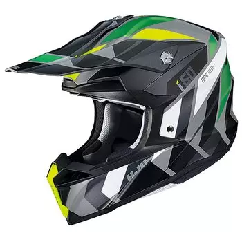 HJC HELMETS Мотоциклетный шлем ЖЕЛТЫЙ i50 VANISH HJH223 Off-Road ЧЕРНЫЙ/ФЛУОРЕСЦЕНТНЫЙ (Размер XL)