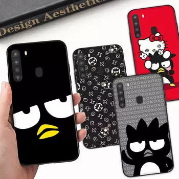 Чехол HK24 Badtz Maru CartoonBlack Sofe для Xiaomi Poco X6 X4 M5 M6 F5 F6 C65 C55 C50 C51 C40 Pro Redmi 14C A3X 13C 12C 11T 10A 9C Note 7 6 8A Plus Redmi Note 11 4G гагат