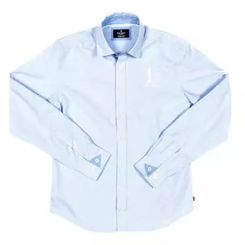 HK301005 Рубашка для мальчиков с длинными рукавами и воротником-лацканами 11/12 AOS синий