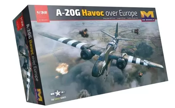 HK Models HK Models Havoc European Front Full Interior Plastic Model 01E039 1/32 A-20G