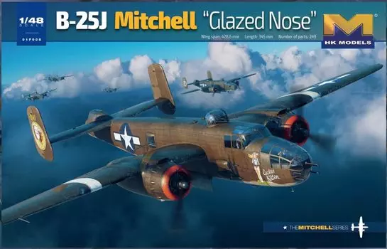 HK Models HK Models US Army Mitchell Glass Nose Plastic Model 01F008 Molding Color 1/48 B-25J