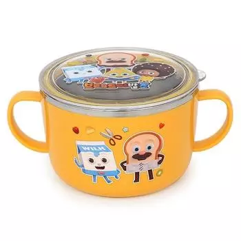 Хлеб для парикмахерских с герметичной крышкой из нержавеющей стали PO097, оранжевый, 1 шт., Популярные корейские товары для родителей