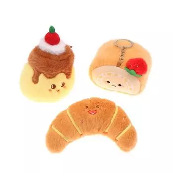 Хлеб плюшевая игрушка брелок мультфильм пудинг мягкая кукла кулон автомобильный брелок рюкзак сумка Декор детский подарок