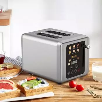 Хлебопечка с 6 настройками оттенка, легкий в очистке цифровой таймер, тостер с