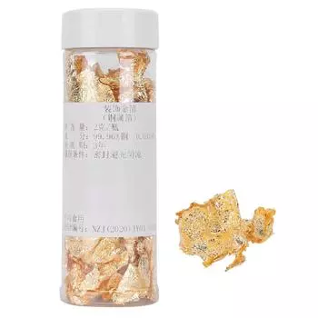 Хлопья золотой фольги длинные бутылочные металлические бронзирующие конфетти для живописи ремесла архитектуры