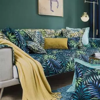 Хлопчатобумажная диванная подушка с принтом Dimon, всесезонная универсальная нескользящая подушка для гостиной, модульный чехол для дивана 70*70