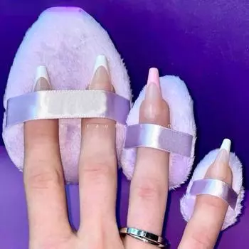 Хлопчатобумажная фиолетовая пудра, большие, средние и маленькие мини-тени для век без мертвых углов, пуховка для макияжа, косметический инструмент